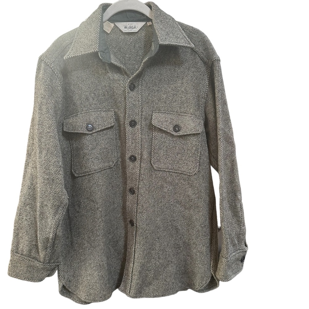 Vintage Woolrich Utility Shirt Jacket Tweed Size Large